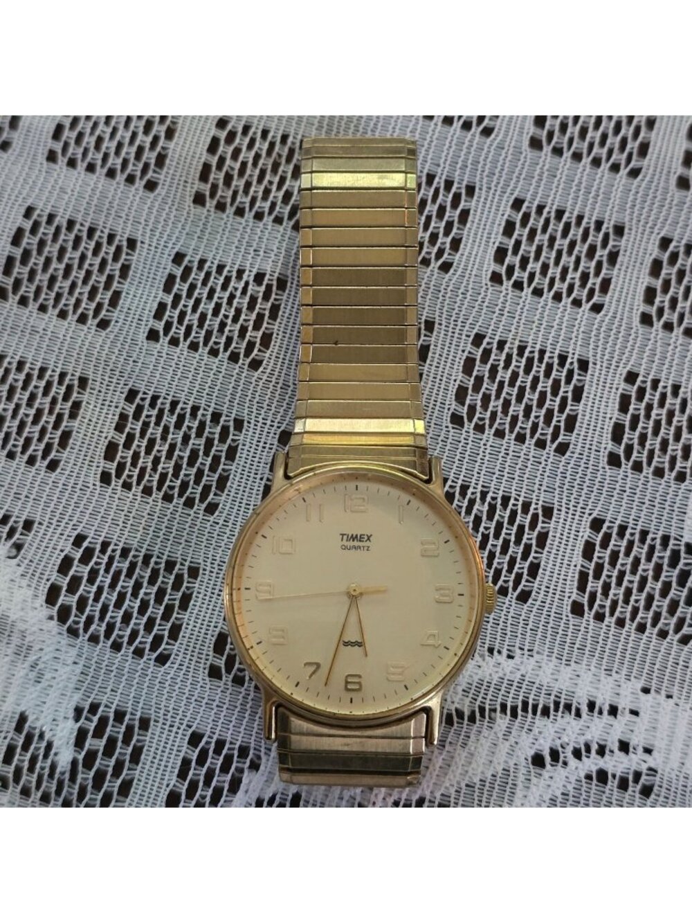 Timex Gold-Tone Quartz Watch With Stretch Band For Men